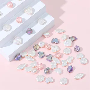Assorted iridescent Baroque style imitation pearl beads for DIY jewelry necklaces