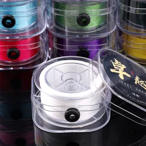 Multi-colored flat crystal elastic thread for DIY jewelry making beading and bracelets