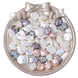 Vintage baroque style iridescent faux pearl loose beads for DIY jewelry making and crafts