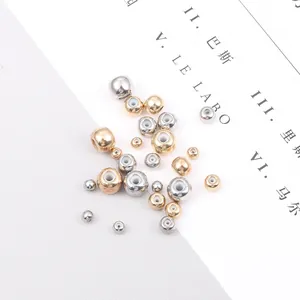 Minimalist Copper Round Silicone Beads Slider Stopper For Necklace Bracelet Adjustable Tension Finder DIY Jewelry Findings Making Parts Component