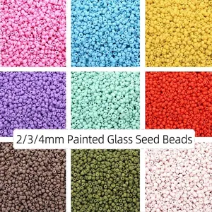 Lackierte Glas Saatperlen Einfarbige Lose Perlen Für DIY Halskette Armband Handgefertigte Schmuckherstellung Zubehör Materialien