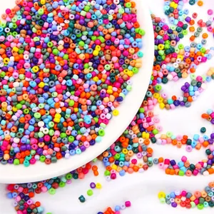 Bunte 2mm/3mm/4mm Glasperlen-Mischung für DIY handgefertigten Schmuck und Zubehör.