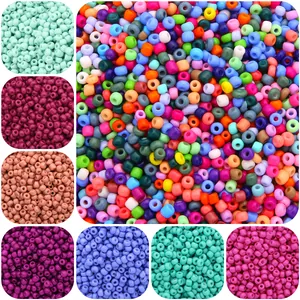 Bunte 2/3/4mm Glasperlen für die DIY-Schmuckherstellung und kreative Bastelarbeiten