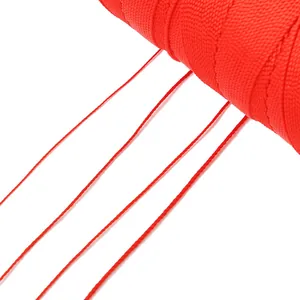 Durable red non-elastic nylon thread for professional jewelry making and bead stringing