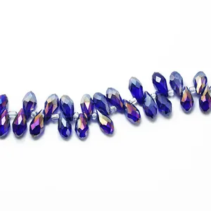 Premium gefacetteerde druppelvormige kristallen kralen met AB-coating voor sieraden