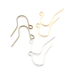 Assorted DIY earring hooks in gold, silver, and bronze for handmade jewelry