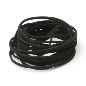 Cordón de ante negro de primera calidad para bisutería DIY y accesorios para el cabello