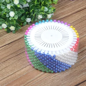 Bunte Perlkopfstecknadeln Rundscheibe Vernickelt Nähnadeln Für DIY Schneiderei Basteln Fixierung Werkzeuge Zubehör