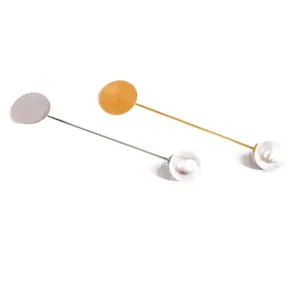 Paar elegante Perlen-Anstecknadeln in Gold und Silber für DIY-Schmuckherstellung