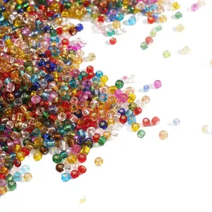 Colorful 2-4mm silver-lined glass seed beads set for DIY handmade jewelry making crafts