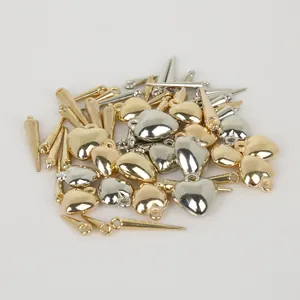 DIY Sieraden Maken Hart Spike Charmes Voor Kettingen CCB Plastic Verguld Afstandhouders Hangers Ambachten
