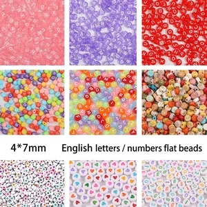 Acrylic Alphabet Number Star Heart Beads For DIY Jewelry Making Children Early Education Handcraft Bracelet Necklace Accessory
