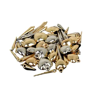 Gouden en zilveren hart- en spijker-CCB kunststof kralen voor doe-het-zelf sieraden