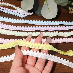 Bunte unelastische Polyester-Bommelborte für DIY-Nähen und die Dekoration von Kleidung