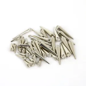 Silberfarbene Kunststoff-CCB-Stachel-Anhänger für DIY-Schmuck- und Ohrringherstellung