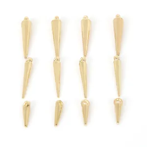 Set glänzender goldener CCB-Anhänger in Stachelform für die DIY-Schmuckherstellung