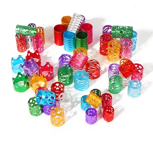 Mixed color aluminum braid cuffs and crown beads for DIY hair jewelry