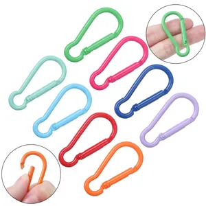 Colorful gourd-shaped aluminum spring carabiners for keychains and DIY crafts
