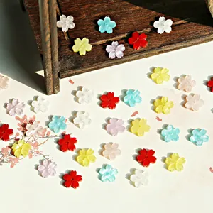 Cuentas de Pétalos de Flor de Cerezo Acrílicas para Bricolaje Collar Horquilla Estilo Antiguo Accesorios Joyería Material Floral