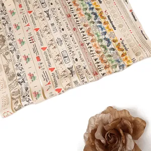 Detail shot of 1.5cm printed cotton ribbons for DIY handmade crafts and accessories