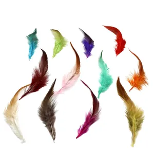 Plumes naturelles colorées pour la fabrication de boucles d'oreilles DIY et bijoux