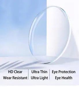Heldere blauwlicht leesbrillenglazen met hoge transparantie en dunne rand details