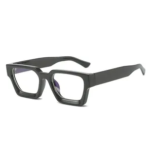 Klassische Sonnenbrille mit dickem quadratischem Rahmen und UV400-Schutz für Damen Herren