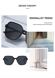 Chic black square sunglasses detail with a minimalist design concept for modern women