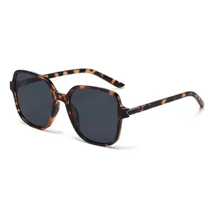 Stylish tortoise shell square frame sunglasses for women featuring UV protection lenses.