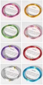Display of eight colors of flexible aluminum wire for DIY jewelry and bonsai modeling