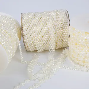 ABS Artificial Pearl Bead Chain Rhinestone Star Flower Beads String For DIY Jewelry Making Bracelet Necklace Craft Materials
