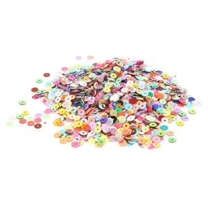 Vibrant assorted multicolored circular sequins for DIY handmade jewelry and craft projects
