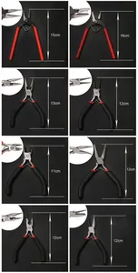 Professional DIY jewelry pliers set with various sizes from 11cm to 16cm for crafting