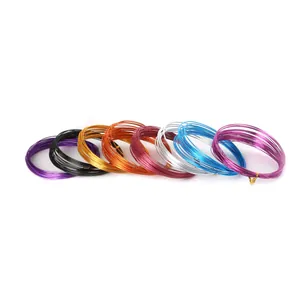 Multicolor soft aluminum wire coils for creative DIY jewelry and bonsai tree crafting