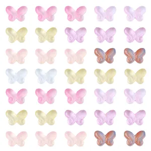 Butterfly Colored Glaze Glass Beads For DIY Antique Style Hairpin Bracelet Necklace Jewelry Accessories Multi Colors