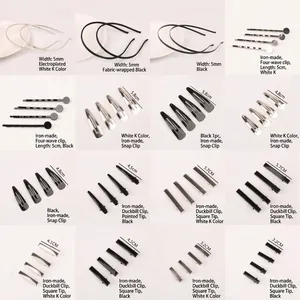 Diverse DIY haaraccessoire set met verschillende metalen eendenbek- en klikspelden