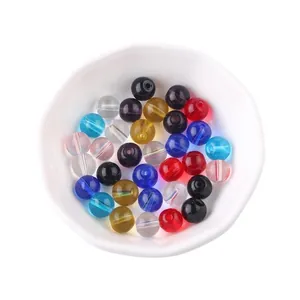 Assortiment de perles rondes en cristal coloré pour la création de bijoux faits main