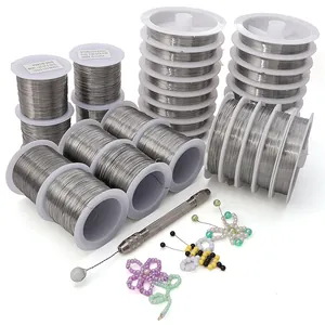 Rolls of stainless steel beading wire in silver color for DIY jewelry craft making