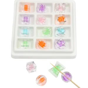 Perles de sucre en acrylique coloré de formes variées pour la création de bijoux DIY