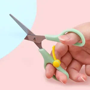 Tijeras multiusos para hogar y bricolaje con mangos verdes ergonómicos y palanca amarilla