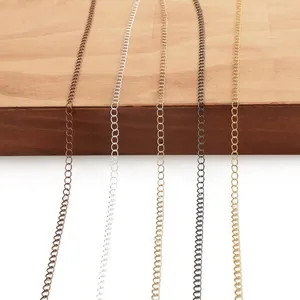 Set of iron extension chains in five colors for DIY necklace and bracelet jewelry making