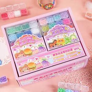 28 Farben DIY Bügelperlen Set Pädagogisches Puzzle Spielzeug Kunststoff Schmelzperlen Handgefertigte Bastelmaterialien Packung Für Kinder