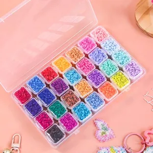 Buntes 28-Farben DIY Bügelperlen-Set in einer transparenten Box für Kinder