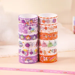 Set de rubans adhésifs washi mignons avec motifs d'aliens et d'espace pour journaux