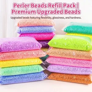 Confezioni da 500g di perline a fusione colorate per lavoretti creativi e arte fai-da-te