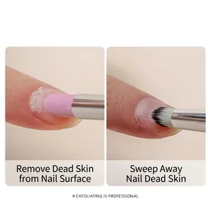 Double-ended quartz nail exfoliating pen for professional dead skin removal