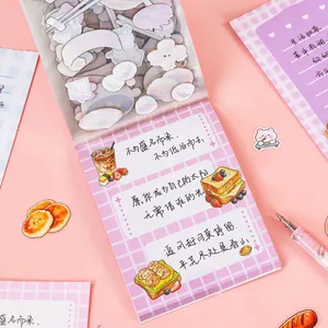 Food themed sticker book with PET material and inspirational quotes for journaling