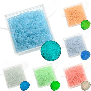 Luminous iridescent glass bubble beads for DIY resin filling in multiple colors