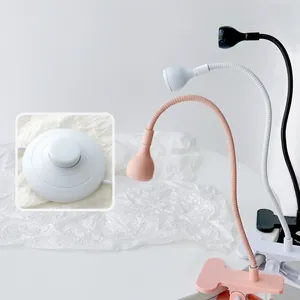 Lampada per Unghie UV LED Portatile da 5W con Interruttore a Pedale Collo di Cigno Flessibile Mini Asciuga Unghie a Clip per Polimerizzazione Smalto Gel