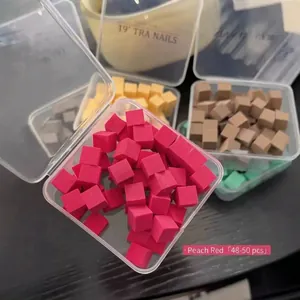 Cubos de esponja de gradiente de nail art de alta densidad de 1 cm para maquillaje degradado pro.